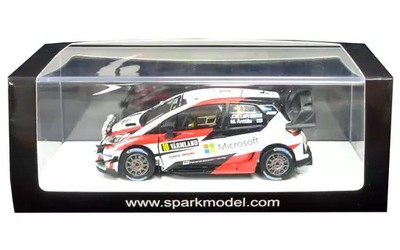 Toyota Yaris WRC 1 Winner Monza Rally 2021 Ogier- Ingrassia Avec Figurines Et Drapeau Spark S6595