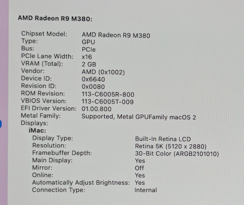 Apple iMac 27" A1419 2834 2015 Retina 5K i5-6500 3.2GHz 16GB RAM 1TB HDD AMD GPU - Image 4 of 4