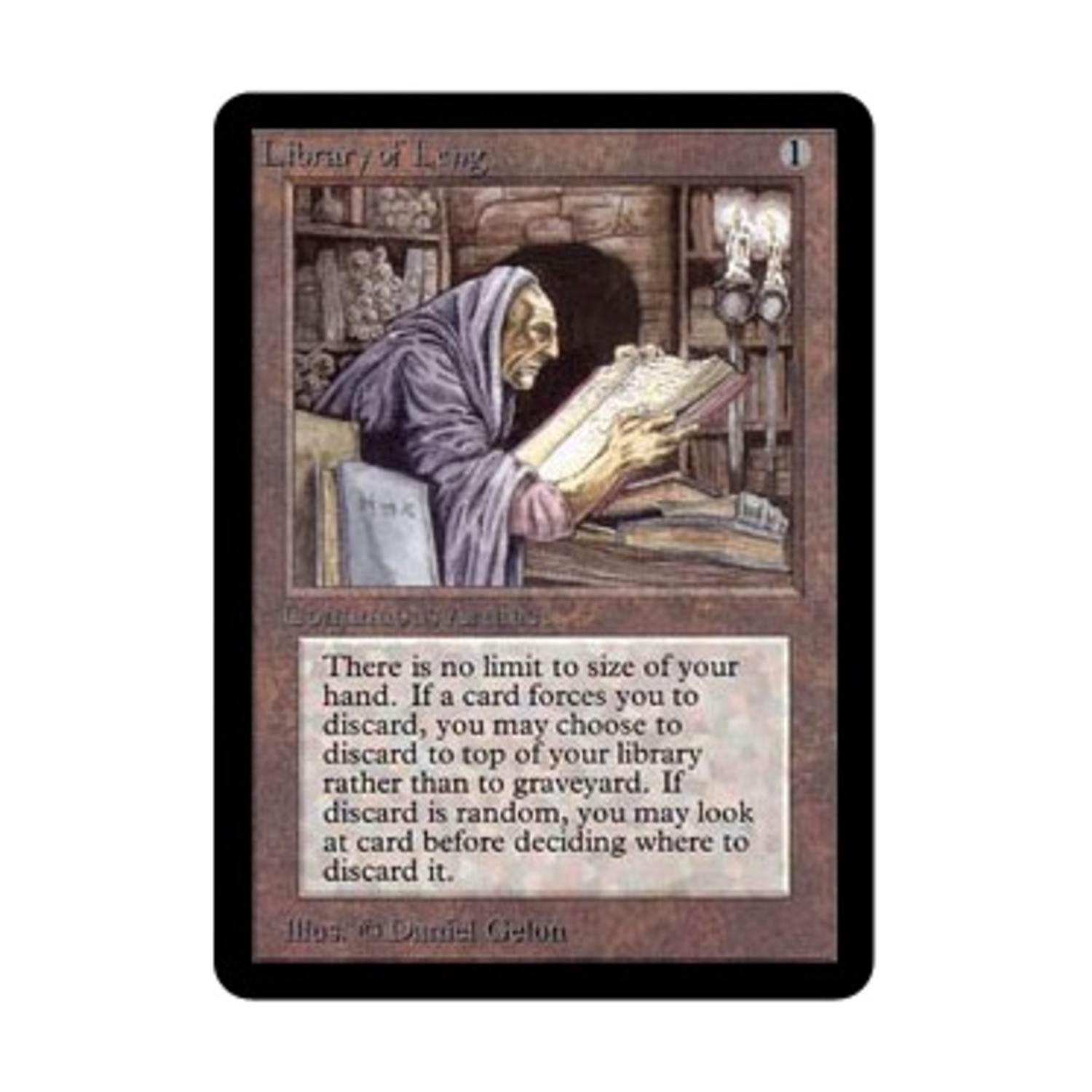 WotC MtG Alpha Library of Leng (U) VG+