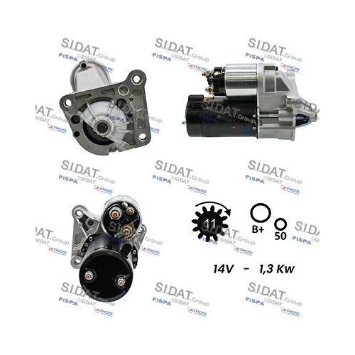 Démarreur Sidat S12VA0152 pièces de rechange électricité Renault