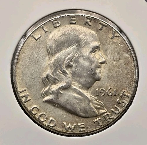 1961-P 50C 90% SILVER Franklin Half Dollar
