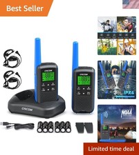 Hands-Free VOX Walkie Talkies   G600 Rechargeable Radios with LED Lamplight