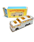 Vintage 1966 MATCHBOX LESNEY No. 66 Greyhound Coach Bus MIB Gray