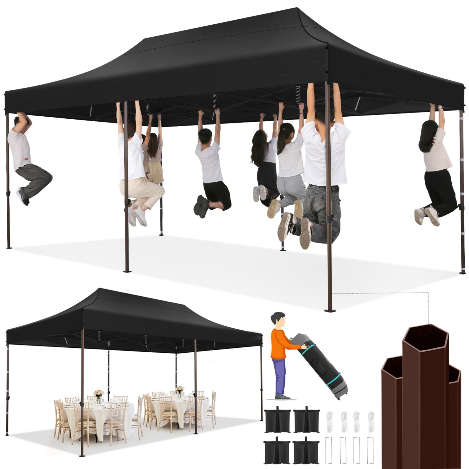 Heavy Duty Commercial Tent Waterproof  Uv 50+ Party Gazebo