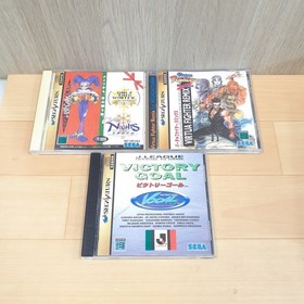 SEGA SATURN Japanese Console bundle with 2 controllers & 6 Games tested NTSC-J