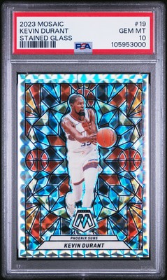 2023 PANINI MOSAIC STAINED GLASS #19 KEVIN DURANT PSA 10 | eBay