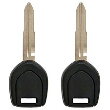 Uncut Chipped Transponder Key Replacement for Mitsubishi 4D61 Chip MIT3 (2 Pack)