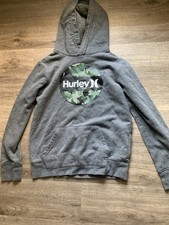 Hurley Boys' Gray Pullover Hoodie Large 14/16