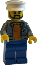 LEGO minifigures MINIFIGS LEGO Set fig-007267 Coast Guard, Open Sand Blue JackeT
