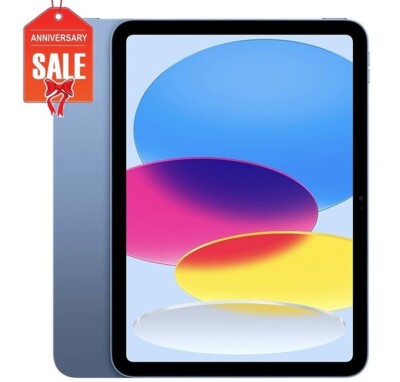 Apple iPad 10th Gen 64GB, Wi-Fi, 10.9in - Blue - Good - 1 YEAR