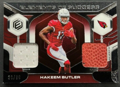 2019 Panini Elements - Hakeem Butler #ES-38 Arizona Cardinals RC Dual Patch /99