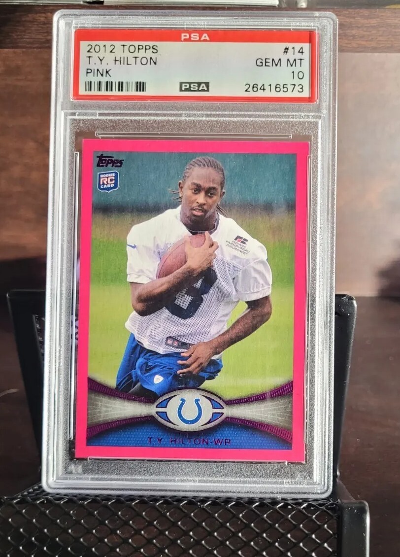 TY Hilton Topps #14 Pink