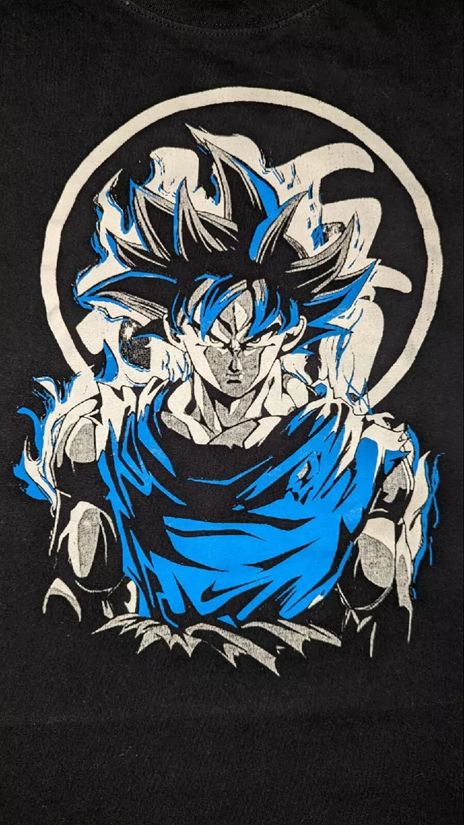 Dragon Ball Z Mens Size 2XL Black Anime Super Saiyan Goku Graphic T-Shirt