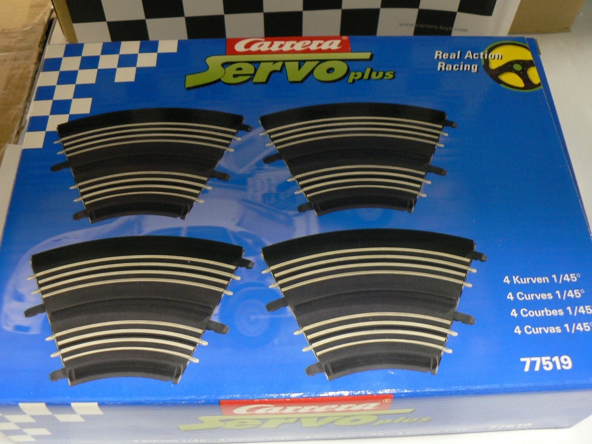 Carrera – Set De 4 Courbes 1/45° (161 Mm) – Extension Pour Piste DIGITAL 143, GO!!! Et GO!!! PLUS, échelle 1:43