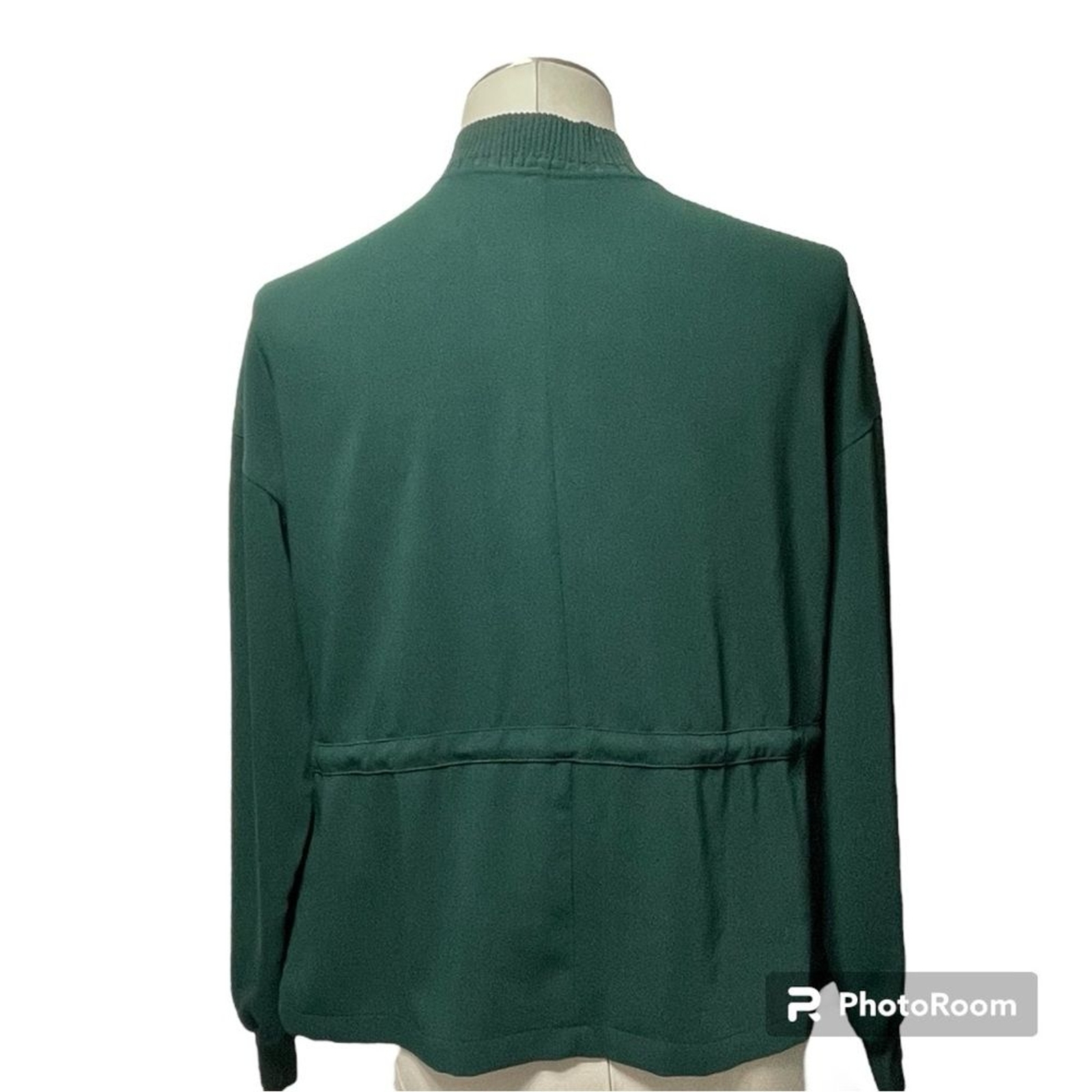 Ted Baker London Hunter Green Biianka Drawstring Waist Long Sleeve Top Size 1 image 4