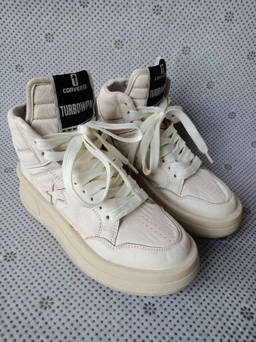 Rick Owens DRKSHDW Converse Turbowpn Leather High Trainers 3