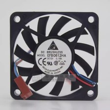 Delta EFB0612HA 6010 DC12V 0.18A 6CM 3-Pin Mute Cooling Fan