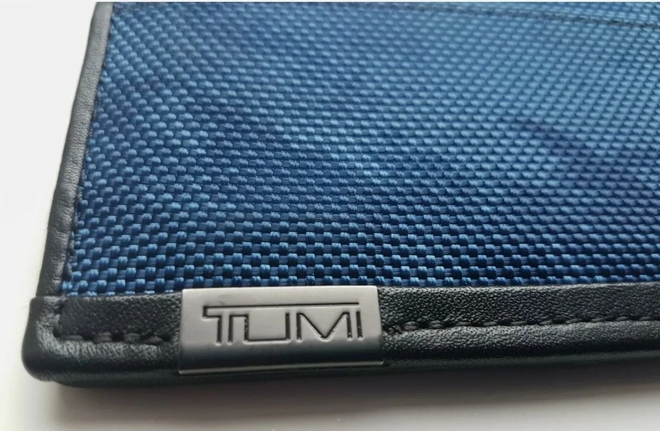 Tumi Slim ID Card Case Holder Wallet Blue Camo Camouflage - Free Delivery - Image 3 of 4