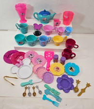 Disney Pretend Play Dishes Plates, Cups More Lot of 40