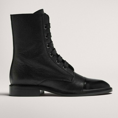 massimo dutti lace up boots