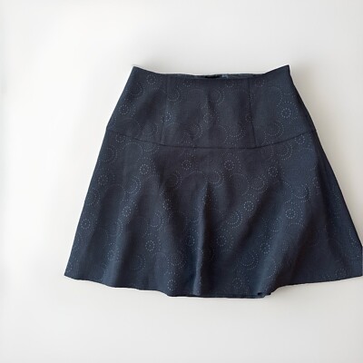 Kensie Black Circle Skirt Size S NWT Zip Short Mini Lined
