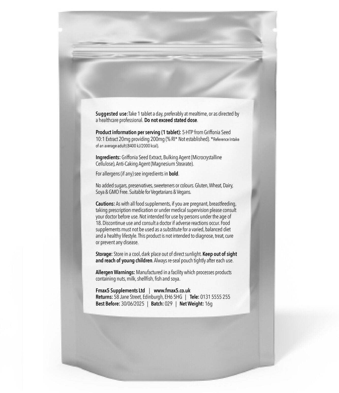 5HTP Serotonin Stress Anxiety Depression Sleep Aid Support 200mg