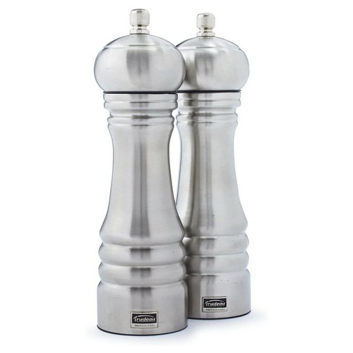 Trudeau 8" Professional Series Stainless Steel Pepper Mill & Salt Mill