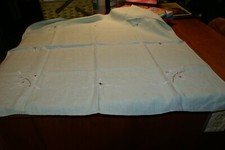 Embroidered Cutwork table Topper LIGHT GREEN 34" X 33"