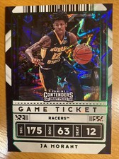 2020 Contenders Draft Picks #12 Ja Morant Game Ticket Green Explosion Parallel