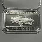 1953 Corvette Convertible Rare Collectors Ingot Bar 1 Troy Oz .999 Fine Silver