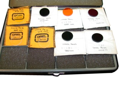 Oriel 1'' Diameter 8 Piece Assorted Long Pass Filter Set with Case