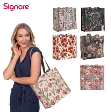 Reusable Shopping Bag Foldable Grocery Tote In Floral Design