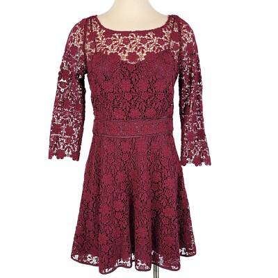 burgundy dresses prom Heather Burgundy Off Shoulder Wrap Mini Dress - US 14