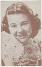 Jane Withers circa 1940 vintage MADE IN USA Film Star Arcade Card