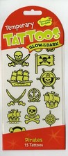 Glow in the Dark Temporary Tattoos for Kids Pirates Peaceable Kingdom