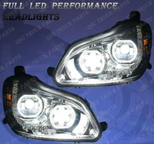 QSC Full LED Performance Headlight Assembly Left Right Pair for Kenworth T680