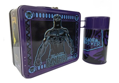 MARVEL COMICS BLACK PANTHER PX EXCLUSIVE LUNCH BOX & THERMOS New