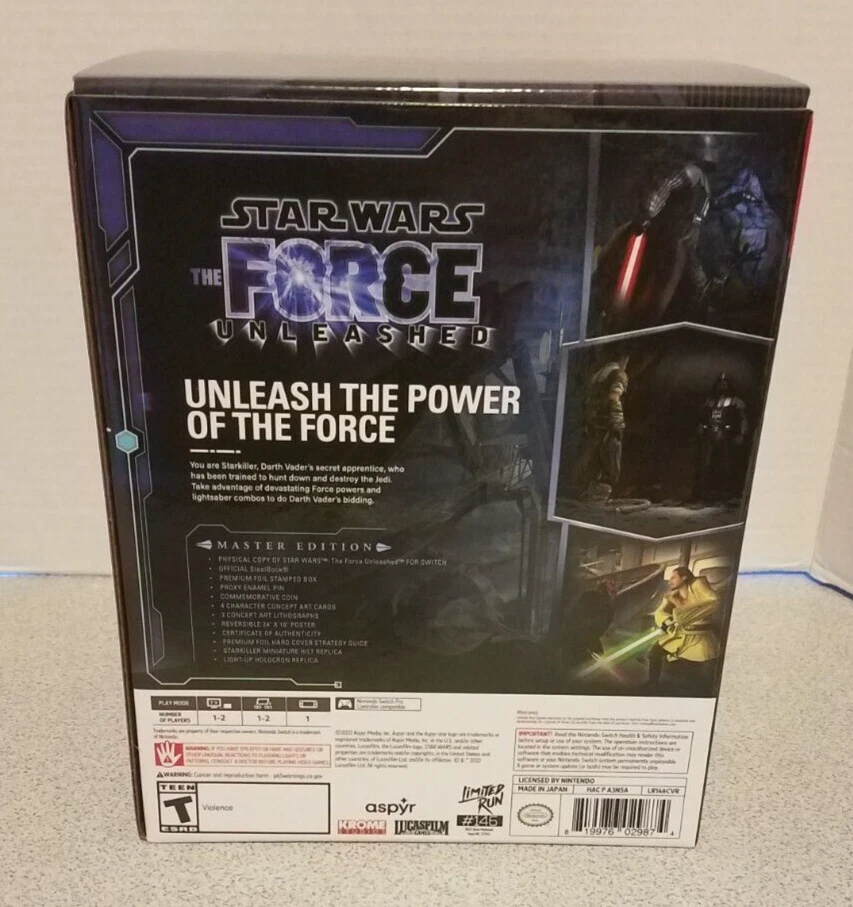 Star Wars The Force Unleashed Master Edition (Nintendo Switch) Limited Run #146 - Image 3 of 4