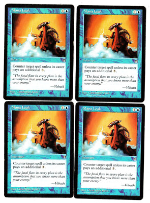 Mana Leak - Stronghold 1998 MTG Blue Common Instant MP X 4 | eBay