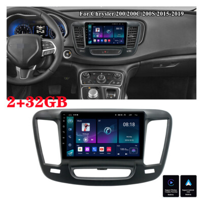 Android Car Stereo For Chrysler 200 2015-2019 - 9 Inch Touchscreen, Wireless CarPlay, Backup Camera, 1GB RAM 32GB ROM