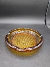 VTG. Amber Glass Cigar Ashtray