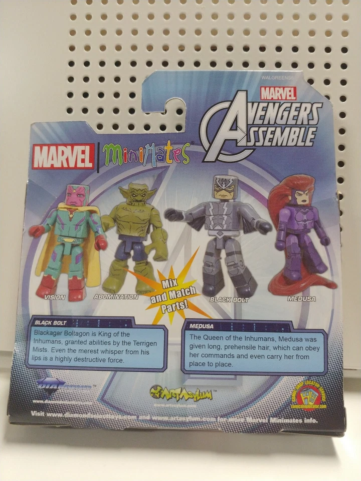 Minimates Black Bolt Medusa Avengers Marvel exclusivo de Walgreens Foto 2 de 2