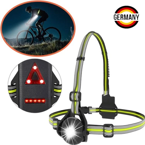 500 lumen luce di marcia lampada da corsa jogging USB lampada toracica impermeabile luce notturna