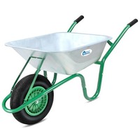 85 LITRE HEAVY DUTY BERTI BARROW GALVANISED METAL BUILDER GARDEN PNEUMATIC 160KG
