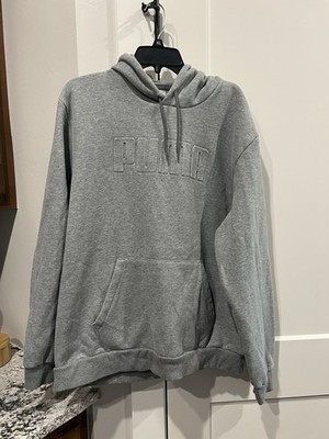 Men s 2XL Gray Puma hoodie featuring With raised embossed logo, NWOT