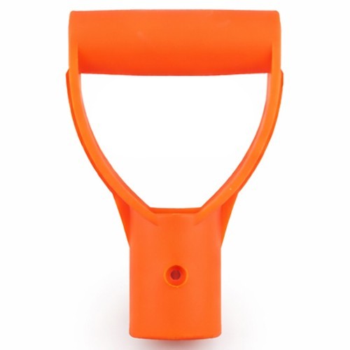 D-Grip Spade Handle Plastic Orange for Snow Pusher Wooden Aluminium Holder Ø 36