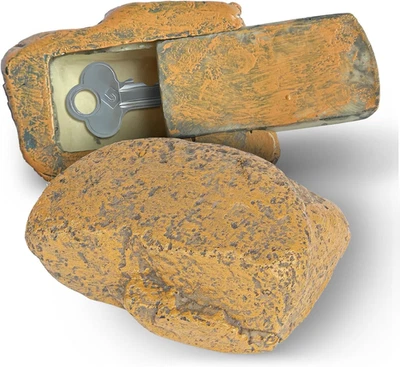 Hide A Key Fake Rock - Secret Key Holder Like Real Rock/Stone, Outdoor Yard Gard