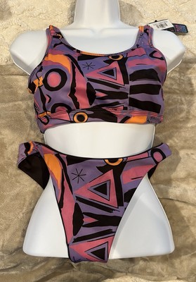 So 90's - Reversible Bottom Athletic Bikini -2 piece- B Fresh Gear - size medium