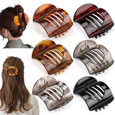 6 Pack Large Flat Hair Clips for Women Girls, Strong Hold French Claw Clips f...