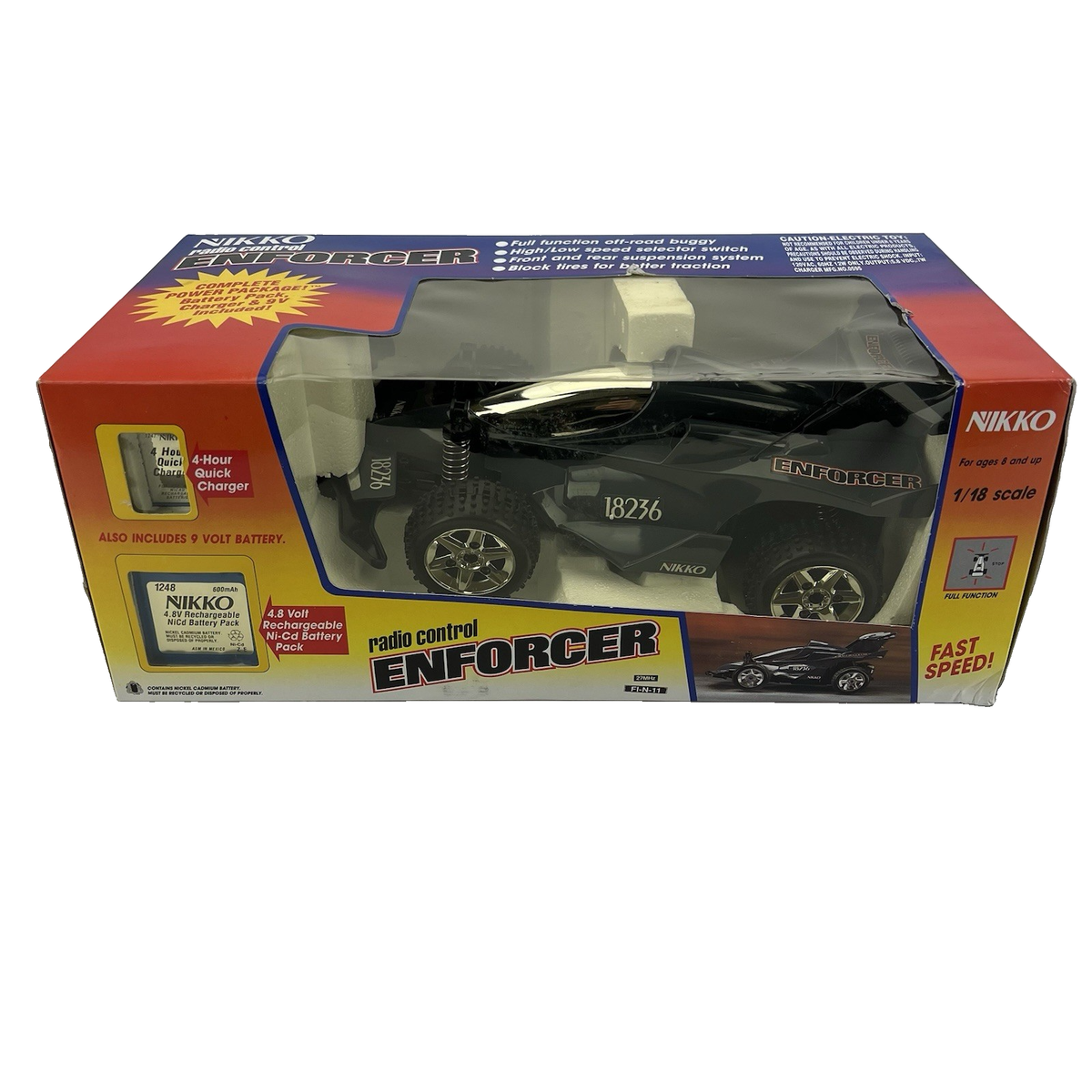 Vintage Nikko Enforcer #18236BC Frame Buggy RC Radio Control Car